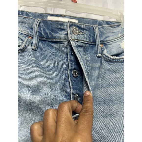 MOTHER SUPERIOR The Trickster Ankle Jeans An Icy Confusion 26 Distressed Blue - Picture 6 of 14